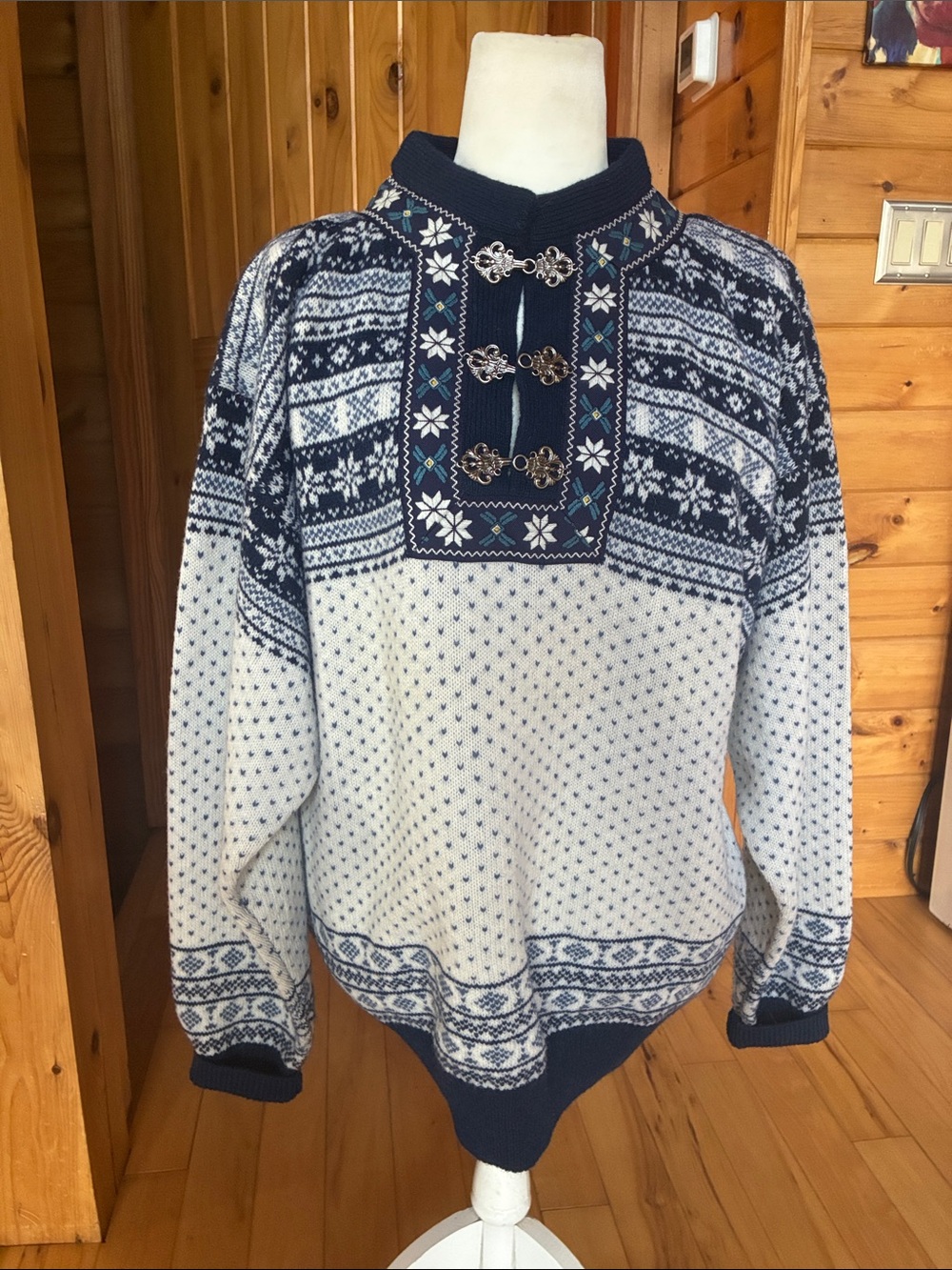 Christiana 100 percent new Irish wool Nordic fairisle sweater